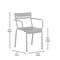 Flash Furniture Silver All-Weather Steel Dining Chair, 2PK 2-XU-CH-10318-ARM-SIL-GG - alternate 6